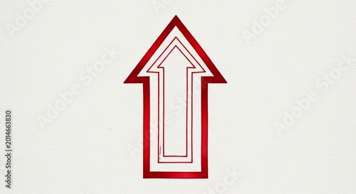 red arrow up