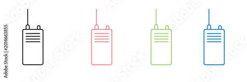 Quadro su tela Walkie-Talkie Icon for Wireless Communication, Radio Transmitter, and Security Team Signaling