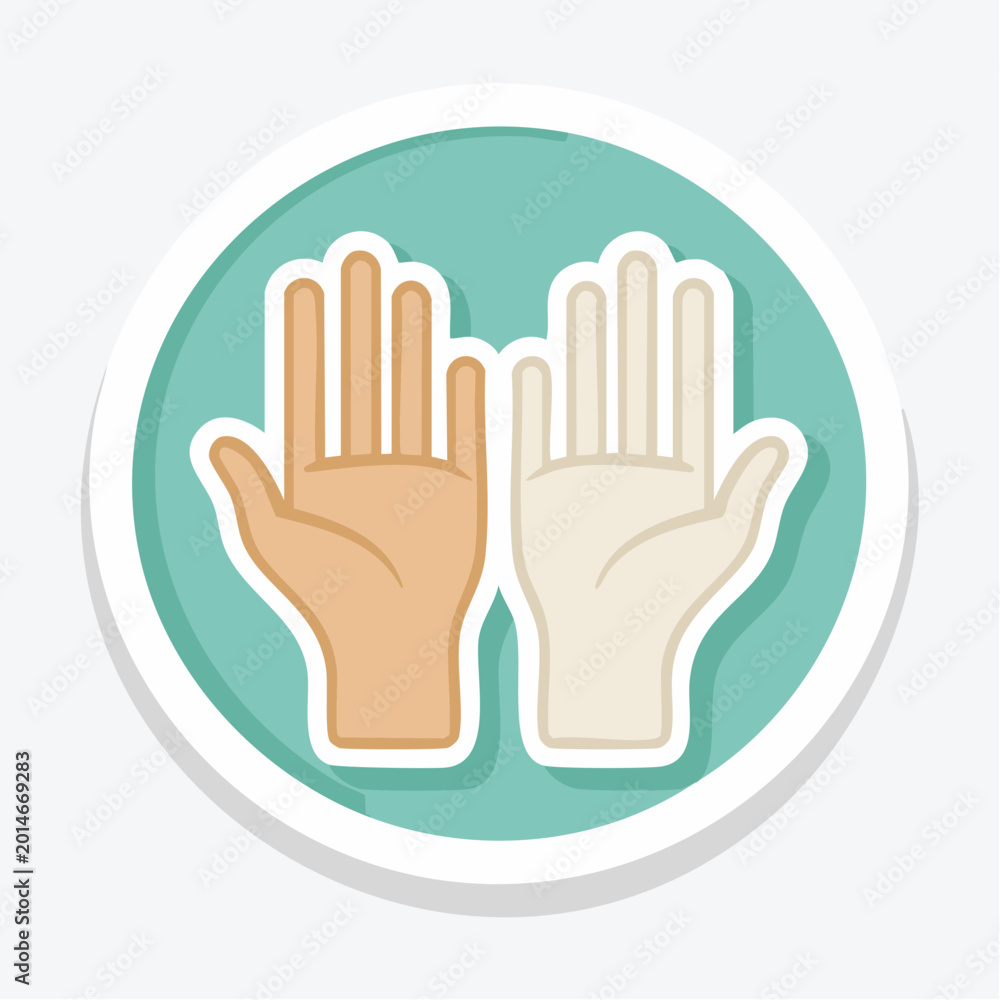 Fototapeta premium Diverse Hands Icon