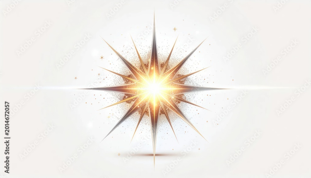 Fototapeta premium Vibrant Starburst Light Effect Illustration.