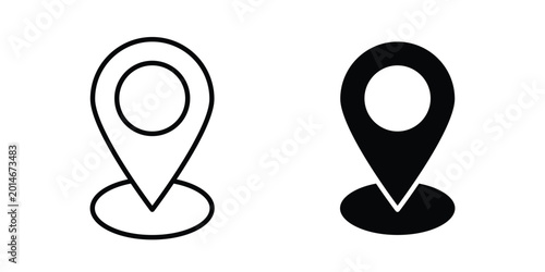 Bild auf Leinwand Address icon elements. icon in trendy flat and stroke style