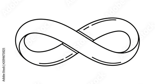 Photos A simple black and white outline of an infinity symbol