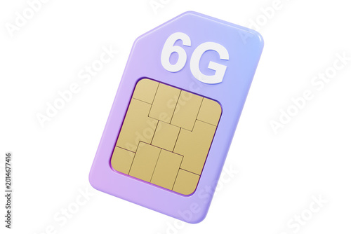 Cuadro en lienzo 3d 6G SIM card icon