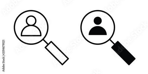 Canvastavla Hiring icon elements. icon in trendy flat and stroke style