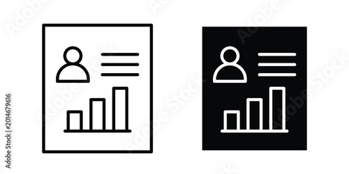 Tableau sur toile Job description icon elements