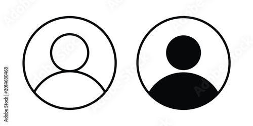 Fotografie Login icon elements. icon in trendy flat and stroke style