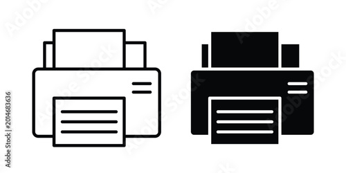 Photography Printer icon elements. icon in trendy flat and stroke style