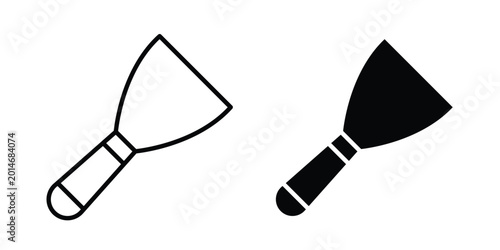Obraz na płótnie Putty knife icon elements. icon in trendy flat and stroke style