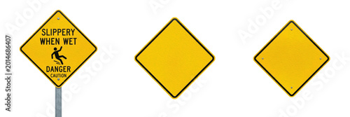 Free Download Blank Yellow Diamond Road Sign PNG Isolated on Transparent Background for Traffic and Safety Design Templates - GFXLoad