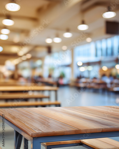 Busy school cafeteria filled with chatter, laughter, and the aroma of delicious food on a bright day Generative AI