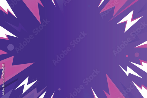 Comic Lightning Purple Burst Background