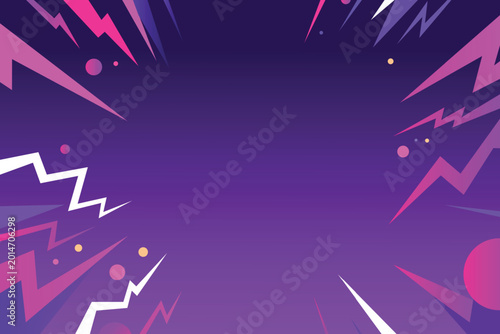 Abstract Lightning Purple Comic Background