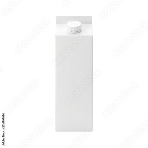 Фотография White square milk carton cap packaging
