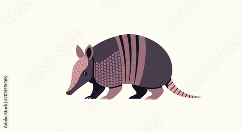 Cartoon armadillo on a plain background