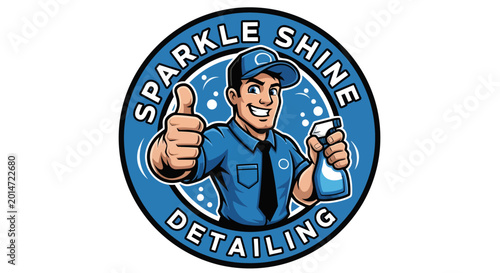 Sparkle Shine Detailing Man Giving Thumbs Up.