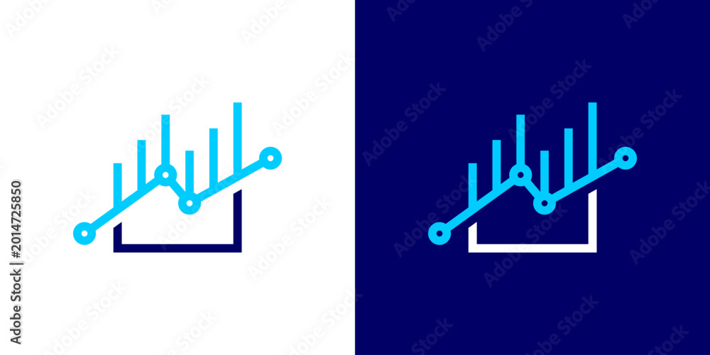 Obraz premium A Creative finance and chart data logo design template icon