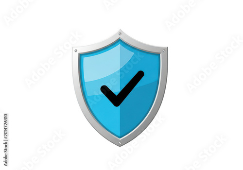 Free Download Blue shield with a white checkmark symbol - GFXLoad
