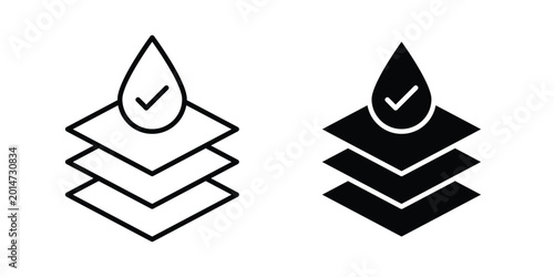 Tableau sur toile Absorbent layer icon elements pack. icons suitable for projects