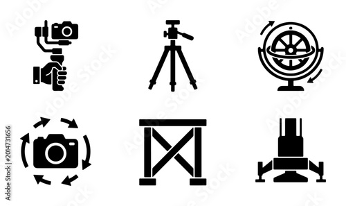 Photos Camera Gimbal, Tripod, and Stabilizer Icons