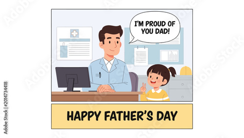 Photos Happy Father's Day: A touching Father's Day scene unfolds as a daughter expresses her pride to her father