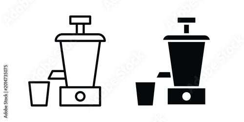 Photos Cold pressed juicer icon elements pack