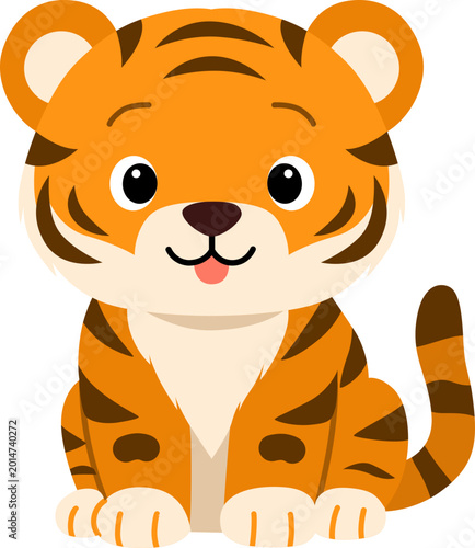 Cute Tiger Cartoon Animal Illustration Design