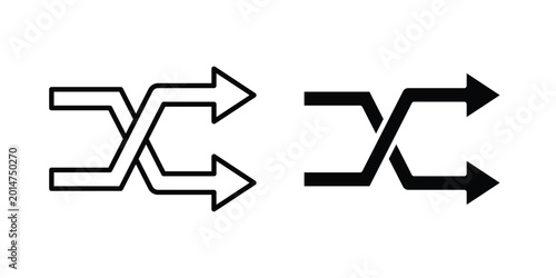 Bild auf Leinwand Shuffle icon elements pack. icons suitable for projects