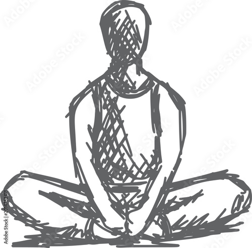 Abstract Butterfly Pose Sketch Vector