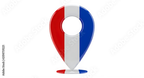 Free Download France location pin icon, red white blue map marker isolated PNG with Transparent Background - GFXLoad