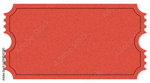 Tableau sur toile Blank vintage red paper ticket with textured and flat isolated on transparent background