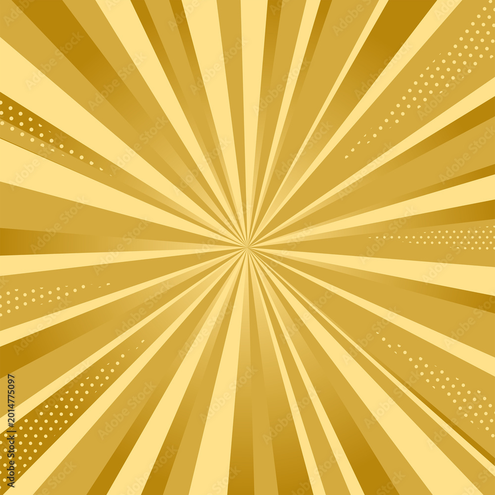 Fototapeta premium Gold radial burst abstract luxury background golden sunburst rays ゴールド 放射線 高級 背景