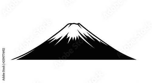 Slika na platnu Iconic Mount Fuji Silhouette Vector Art