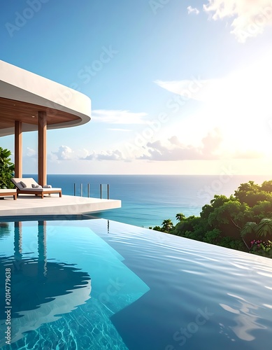A serene infinity pool overlooking a vast ocean (46)