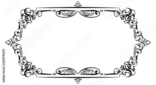 Schilderij op canvas Ornate Decorative Border Design Element.