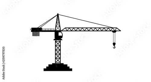 Bild auf Leinwand Large Construction Crane Machine Equipment.
