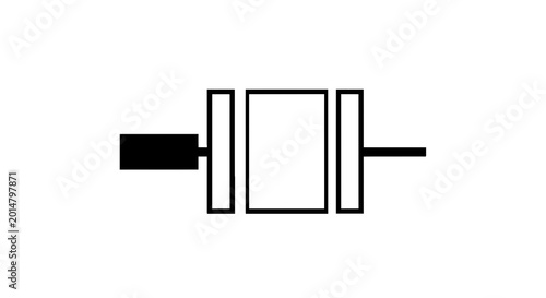 Bild auf Leinwand Resistor Electronic Component Symbol.
