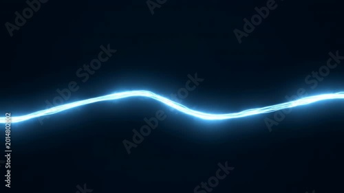 Blue Pulse Activates. Bright Streak Moves Swiftly. Dark Surface Showcases Vivid Electric Glow