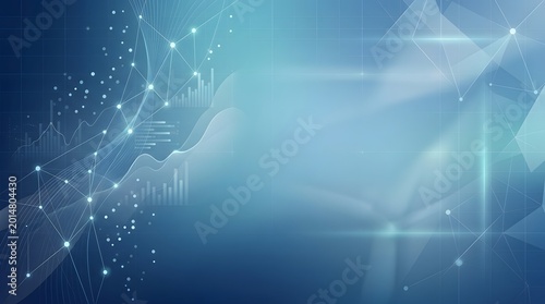 Modern technology business background with blue cyan grid, ideal for IT, AI, and software slides.