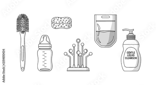 Photos Baby care products and accessories.