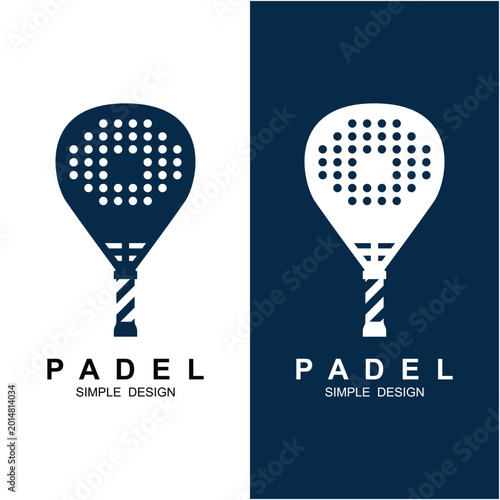 Padel Tennis sport Logo vector design.