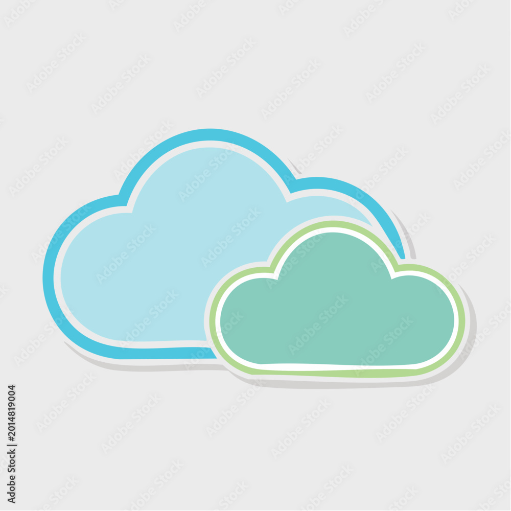 Obraz premium Stylized Clouds Icon