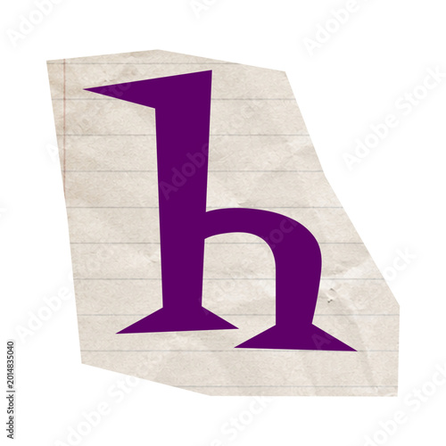 Torn newspaper letters alphabet