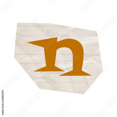 Torn newspaper letters alphabet