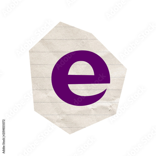 Torn newspaper letters alphabet