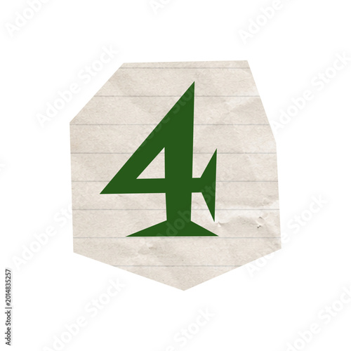 Torn newspaper letters alphabet