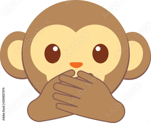 Canvas Print Speak-no-evil monkey emoji