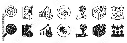 Photos Quality control icon set