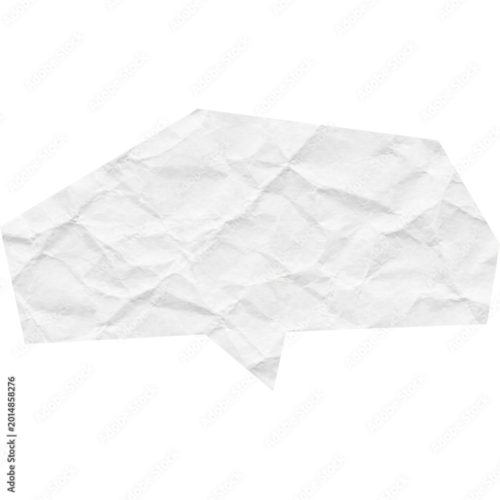 Obraz premium speech bubbles cut out of crumpled paper