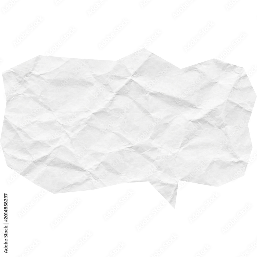 Obraz premium speech bubbles cut out of crumpled paper