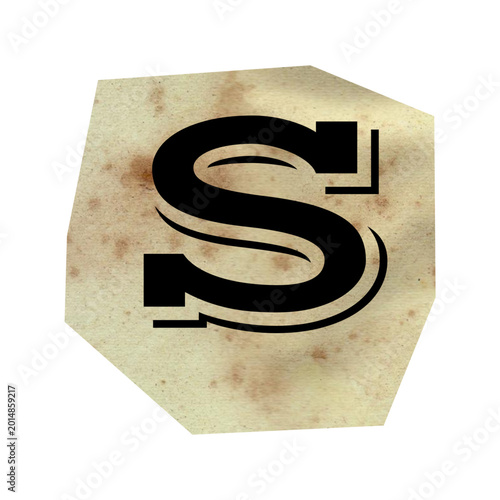 Real colorful ransom style vector alphabet